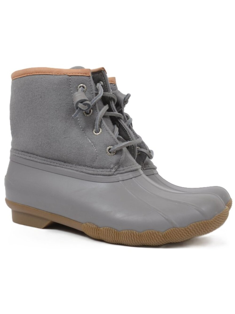 Sperry Women's 7 Saltwater Wool Core Grey Ankle Boots Winter Rain Outdoor Bootie